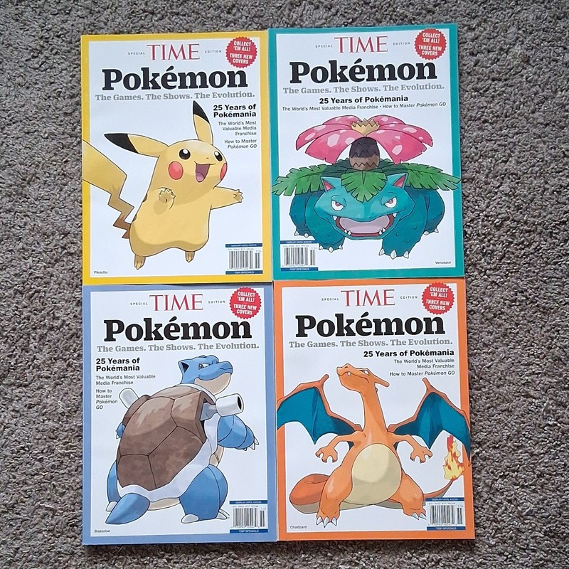 2024 TIME Pokémon Special Edition Issue Lot of 4 Magazines