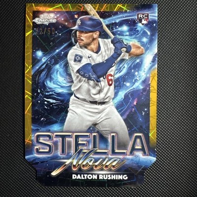 DALTON RUSHING 2025 Topps Cosmic Stella Nova Gold Interstellar Die-Cut SP RC /50