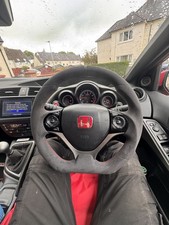 Honda Civic Mk9 2012-2017 Custom Alcantara Multifunction Steering Wheel