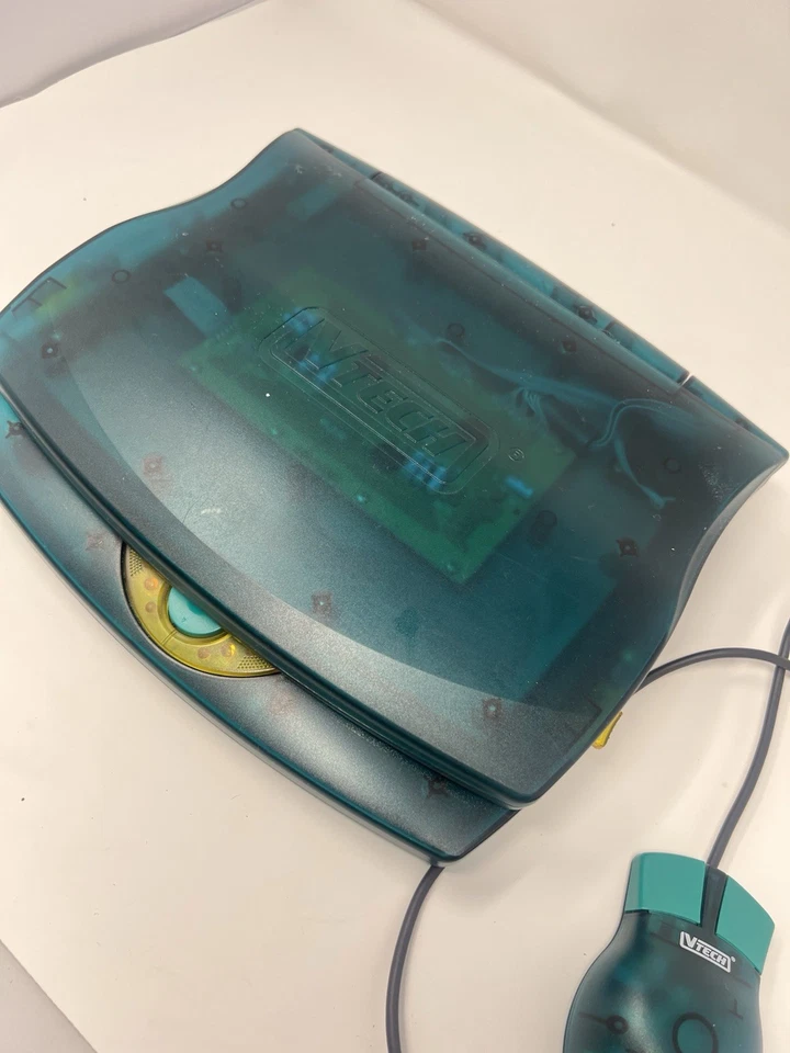 Laptop translúcida Vtech EP E-Power verde azulado rara de colección ~ Foto 2 de 4