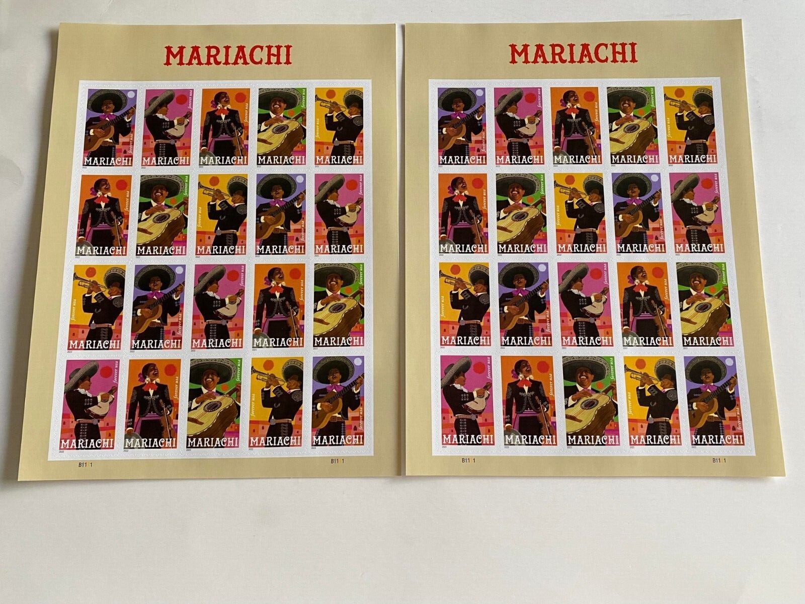 40 USA Forever Stamps ( 2 sheets ) Mariachi First Class Stamp USPS collectibles eBay