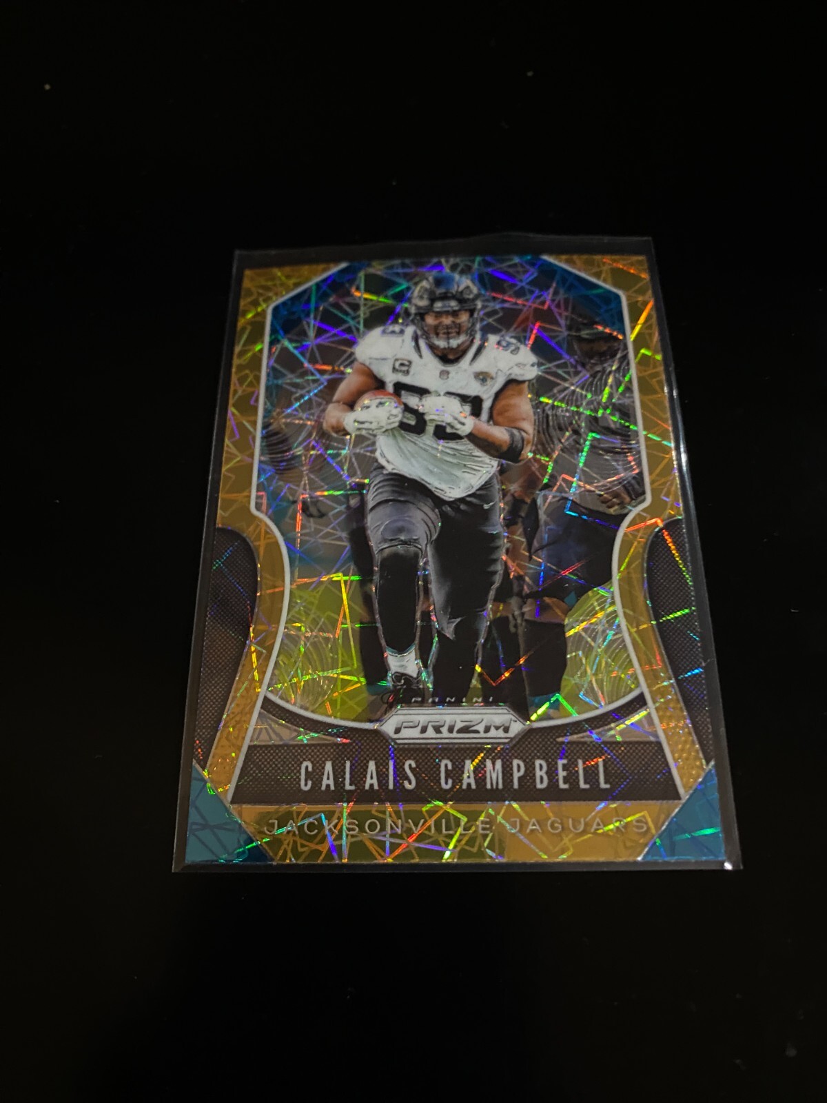 Calais Campbell 2019 Panini Prizm Gold Lazer Prizm Jaguars 156