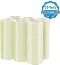 36 Rolls Clear 2" Wide, 110 Yards Length, Heavy Duty Transparent Packing Tape