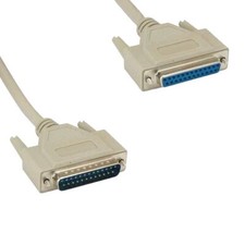  10pc 10' DB25 25Pin Male to Female Cable 28AWG Serial RS232 Printer DTE Scanne