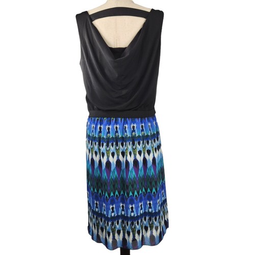 NorthStyle Dress Sz 12 Sleeveless Cowl Neck Graphic Batik Print Boho Summer - Picture 3 of 11