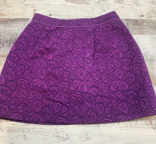Anthropologie HD In Paris Purple Art To Wear Mini Skirt Women's Size 4 - Picture 2 of 8