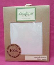 Kidsline Fitted Crib Sheet 100 Organic Cotton White New In Packaging