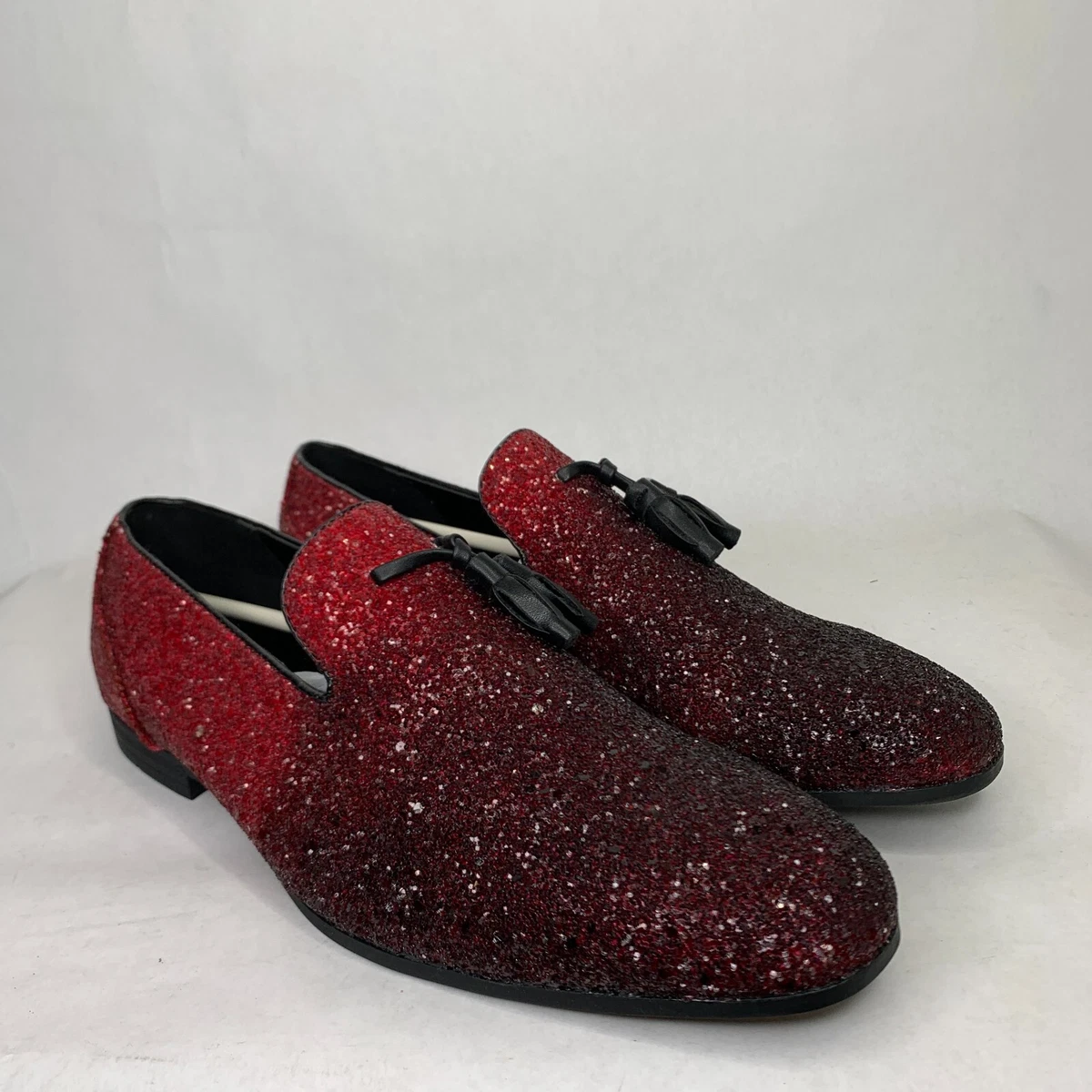 Red glitter deals loafers