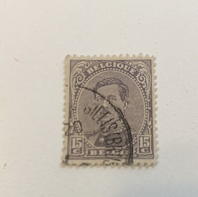 Rare Vintage 1920 Belgique 15 Cent Postal Stamp Collector 15C Stamps