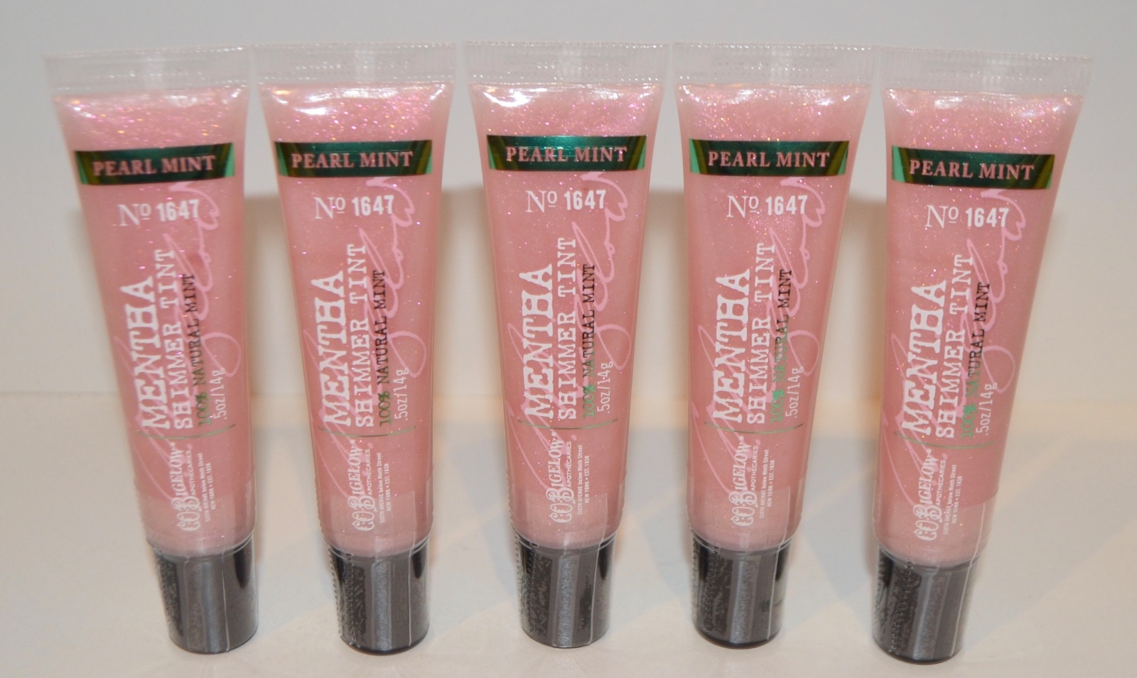 5 BATH BODY WORKS CO BIGELOW PEARL MINT MENTHA SHIMMER TINT LIP SHINE
