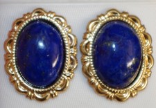 IN HONER OF RUTH BADER GINSBURG LAPIS LAZULI 20MM FILIGREE STUD EARRINGS 