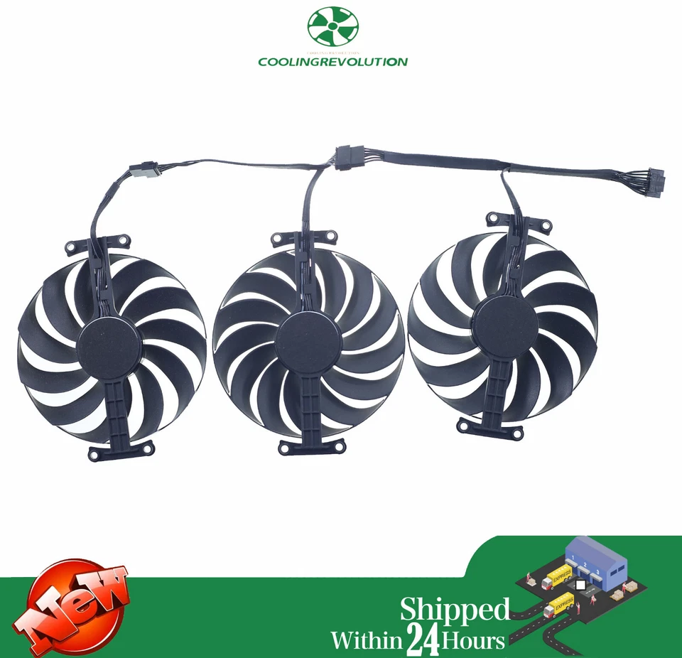 95MM T129215SU FOR ASUS TUF Gaming RX 6700 XT RX 6800 XT RX 6900 XT Card fan - Image 2 of 2