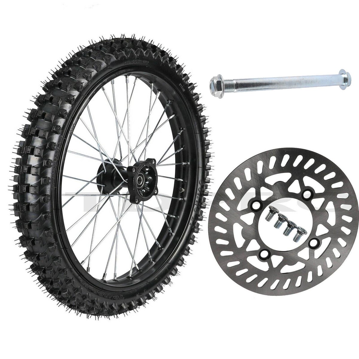 LOS264003 Promoto-MX Upgrades Side Wheel Replacement Lean Bar Wheel Set For LOSI 1:4 Promoto-MX Motorcycle Dirt Bike RTR FXR LOS06000 LOS06002 - Black - Foto 4