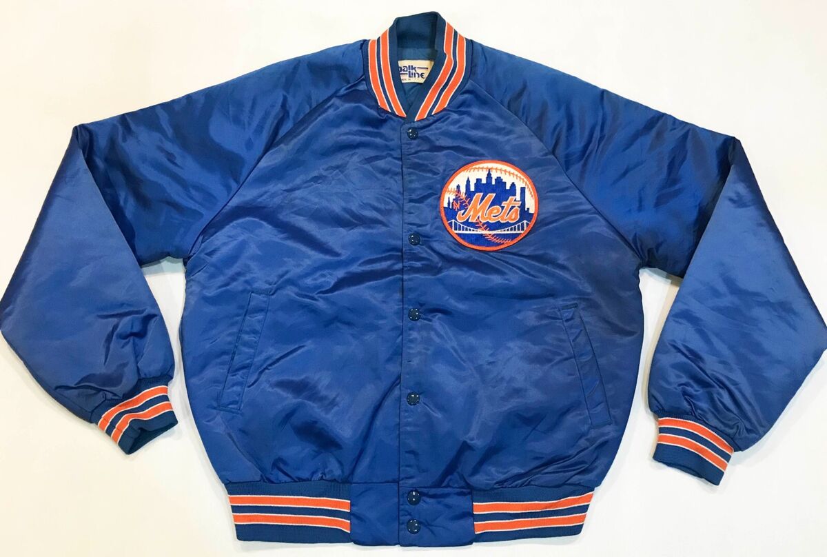 Vintage Chalk Line MLB New York Mets Bomber Satin Jacket M Vintage Chalk Line MLB New York Mets Bomber Satin Jacket M