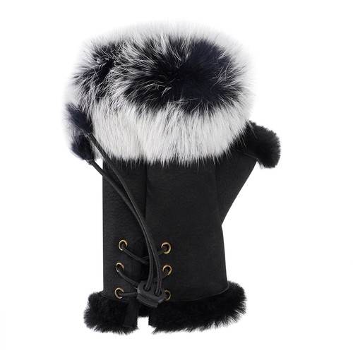 UGG Fingerless Gloves Women Ladies Mittens Australian Sheepskin Wool Warm Winter - Picture 17 of 25