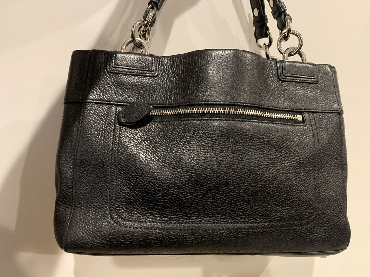 Coach Penelope BLACK Leather Carryall Tote Bag F16531 | eBay