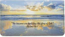 Inspirational Psalms Designer Checkbook Cover, Credit Card Slots & Pen Loop