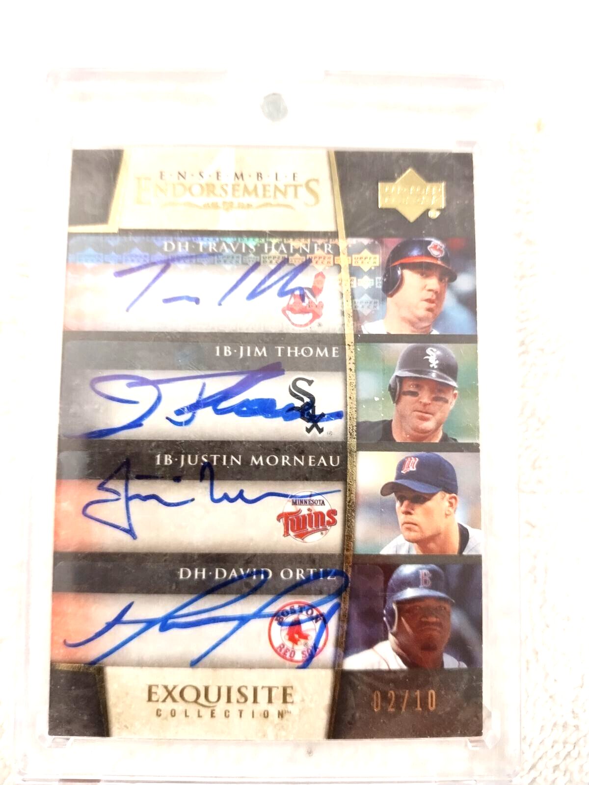 Jim Thome 2006 UD Exquisite David Ortiz Hafner Morneau QUAD Auto/10 UDA HOF SP 