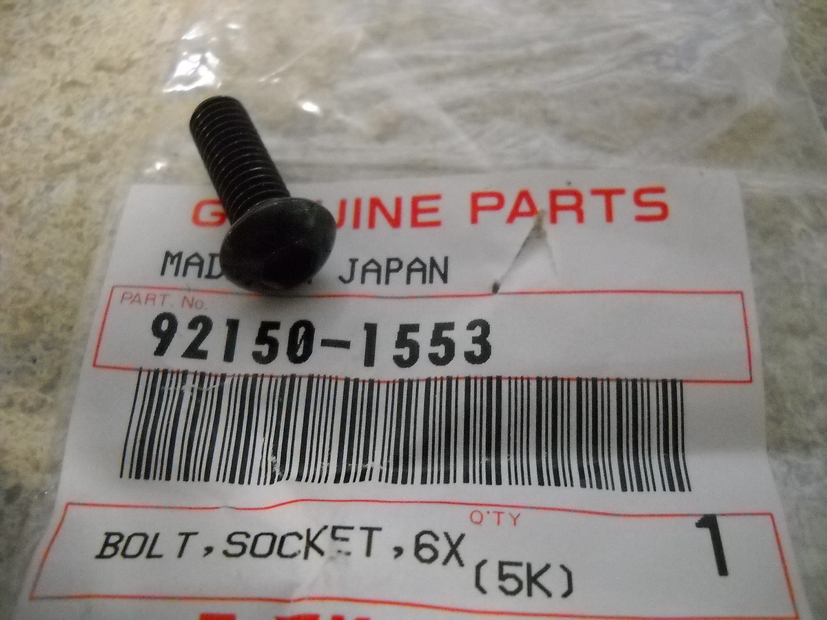 NOS OEM Kawasaki Fairing Bolt 1986-1992 EX250 ZX750/1000 NOS OEM Kawasaki Fairing Bolt 1986-1992 EX250 ZX750/1000