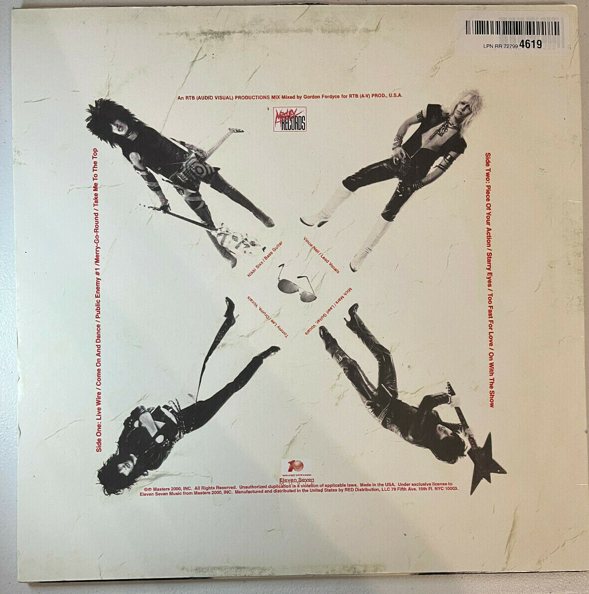 Motley Crue | Too Fast for Love - LP Vinyl Album - FAST FREE