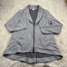 CAbi Women's M Drop Off Zip Back Grey Blazer Jacket 5300