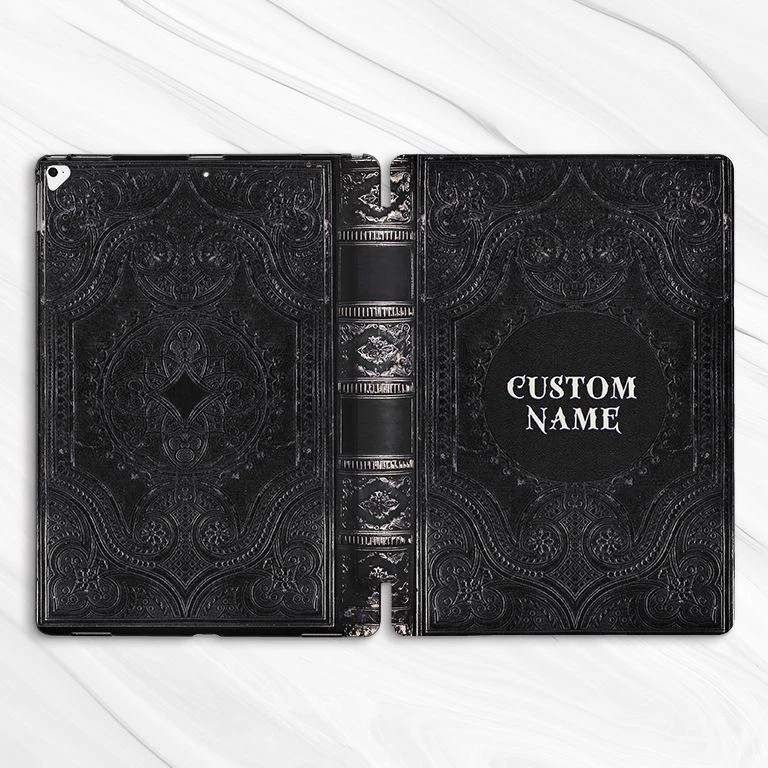 Black Old Book Custom Name Case For iPad 10.2 Air 3 4 5 Pro 9.7 11 12.9 Mini - Image 4 of 4
