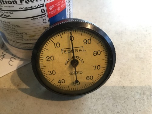Federal Testmaster MODEL FULL JEWELED 1/10000 Dial Indicator