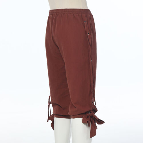 Medieval Pirate Breeches Shorts Viking Cropped Pants for Halloween Theme Party - Picture 16 of 17