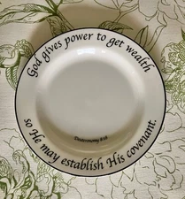 Feed on the Word Collection Bread & Butter Plate 6 1/4" Deut 8:18