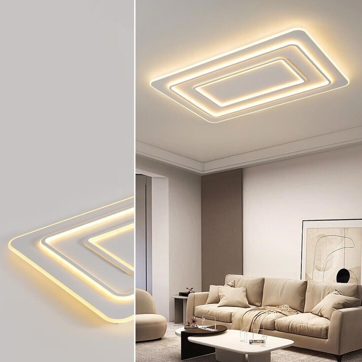 GOECO Plafoniera LED Design moderno Bianco Freddo 6000K Forma creativa del fiore Lampada a Soffitto Per soggiorno, camera da letto, sala da pranzo, ufficio Nero
