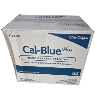 Nu-Calgon 4182-24 Cal-Blue Plus Leak Detector (1qt. Spray Bottle) - 12 ...