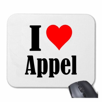 MOUSEPAD Mauspad I Love Appel Ich Liebe Appel