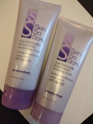 Avon Skin So Soft Age Defying Body Brasion Cream & Polishing Scrub 6.7 fl. oz.
