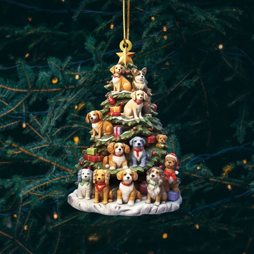 Christmas Tree Acrylic Hanging Ornaments Unique Book Lover Pendant Gift lot - Foto 9 di 30
