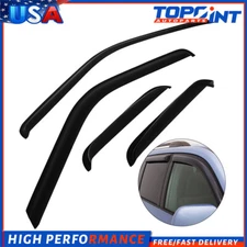 Dark Black Side Wind Window Visors 4p For 88-99 Chevy C/K 1500 Extended Cab