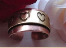 Solid copper adjustable ring 0893M2