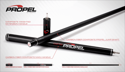 CUETEC PROPEL JUMP CUE GHOST EDITION 13.9MM KINTROL TIP CARBON