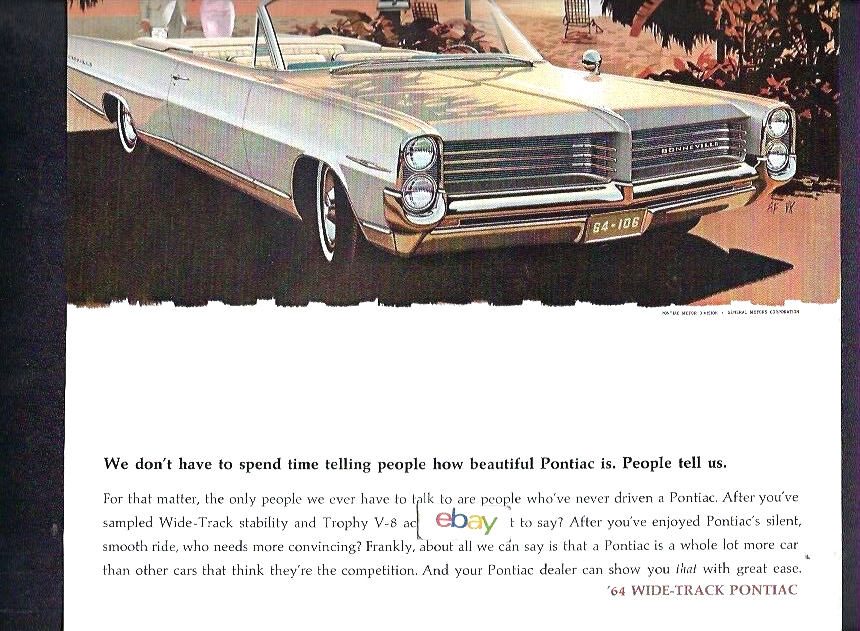 パポーンページ PONTIAC BOONEVILLE CONVERTIBLE IN WHITE ITS BEAUTIFUL 10