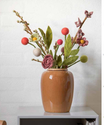 Filzblume, reine Wollblumen, Filzdekoration, Blumenarrangement - 2er Pack