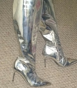 silver balenciaga boots