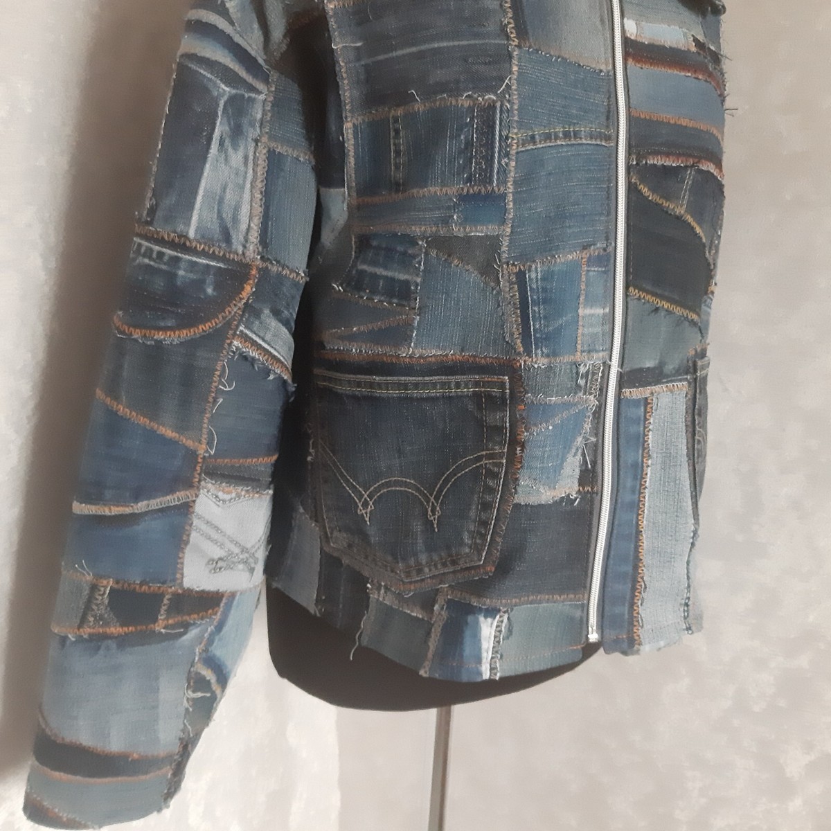 ジャケット・アウター Patchwork Denim Jacket LLA0321 Patchwork Denim Jacket LLA0321 – AuroraBoutique