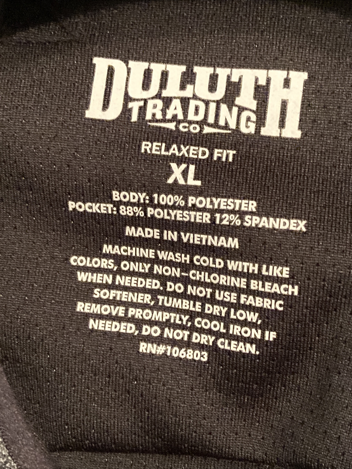 Duluth Trading Co River Falls Snap Mock Pullover Mens XL Gray Relaxed Fit Poly