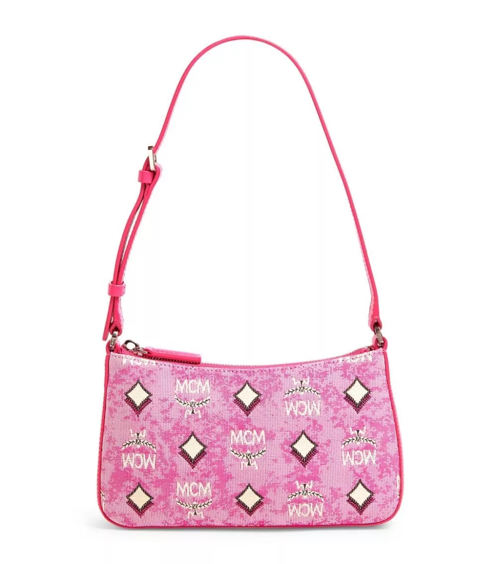 mcm sling bag pink