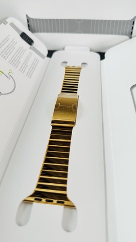 Original Custom 18K Gold 45 46 49 Apple Polished Link Band For Apple Watch - Picture 3 of 9