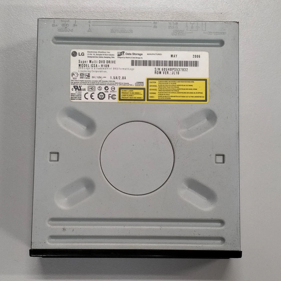 Genuine Hitachi LG GSA-H10N Super Multi CD DVD±RW IDE Disc Drive F/W JL10 Black - Image 2 of 4