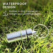 Portapillole Portachiavi In Acciaio Inox - Impermeabile, Piccolo Per Medicine E Vitamine - Foto 7