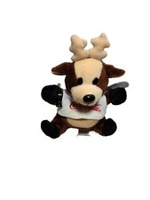 Coca Cola Holiday Plush Bean Bag Collectible "Reindeer in Shirt" 1997 6"
