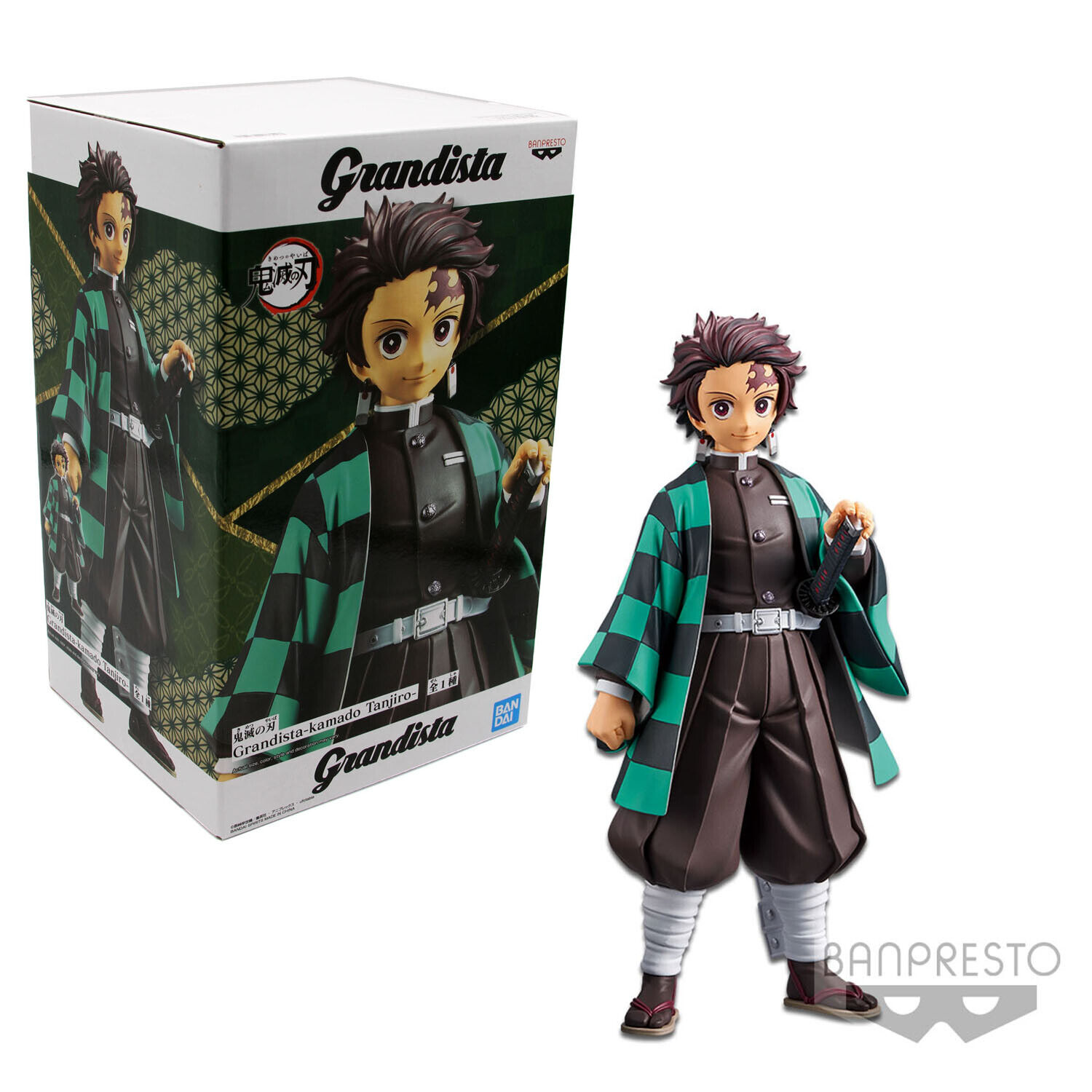 1 FIGURE DEMON SLAYER: KIMETSU NO YAIBA - TANJIRO KAMADO - GRANDISTA  REF.:17622 - BANDAI BANPRESTO