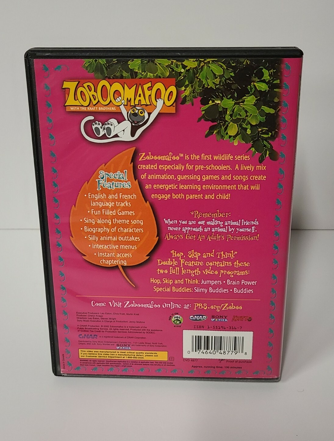 Zoboomafoo DVD Double Feature Hop, Skip and Think + Special Buddies