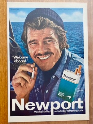 Newport Menthol Welcome Aboard Seemann Original 1970 Vintage Advert Reklame